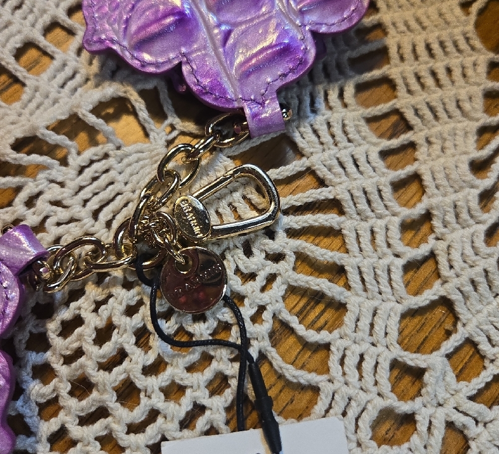 Brahmin Lilac Essence Double Flower Bag/Purse Charm - Picture 3 of 5